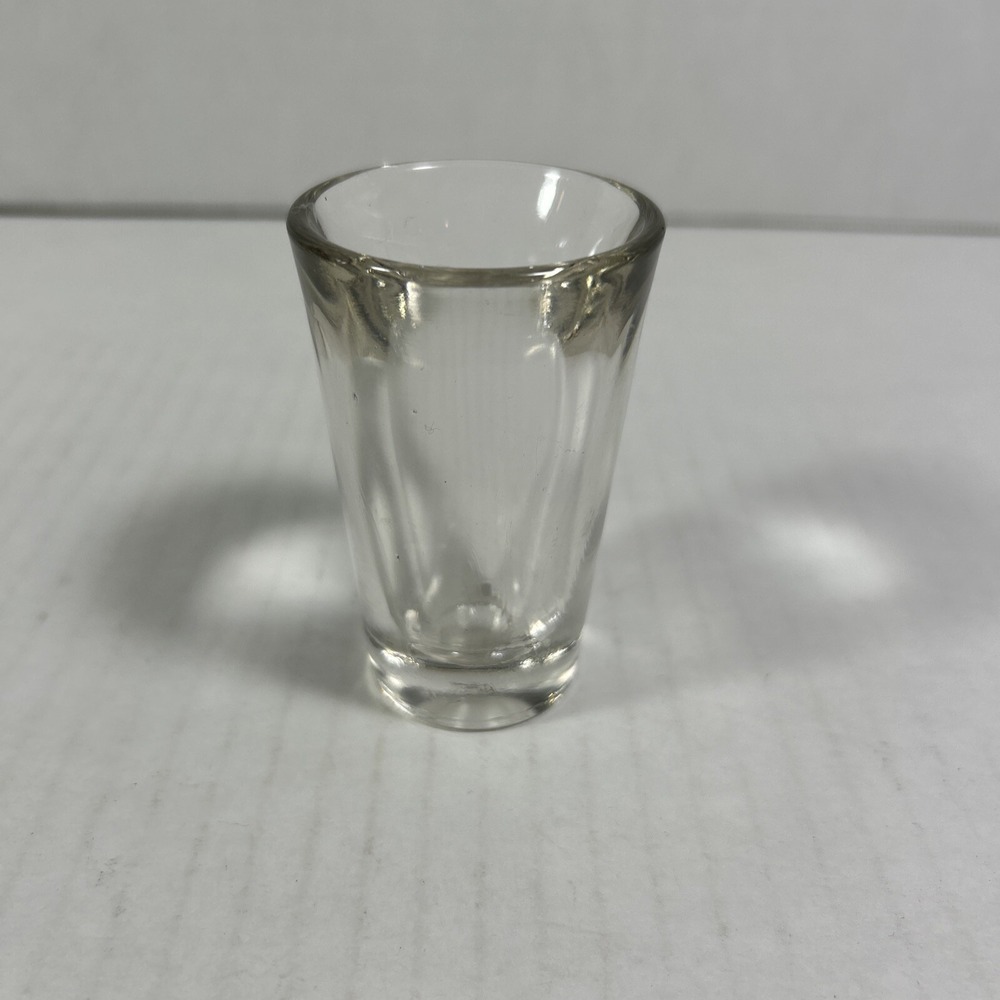 Hazel Atlas Vintage Clear Glass Double Shot Glass Liquor